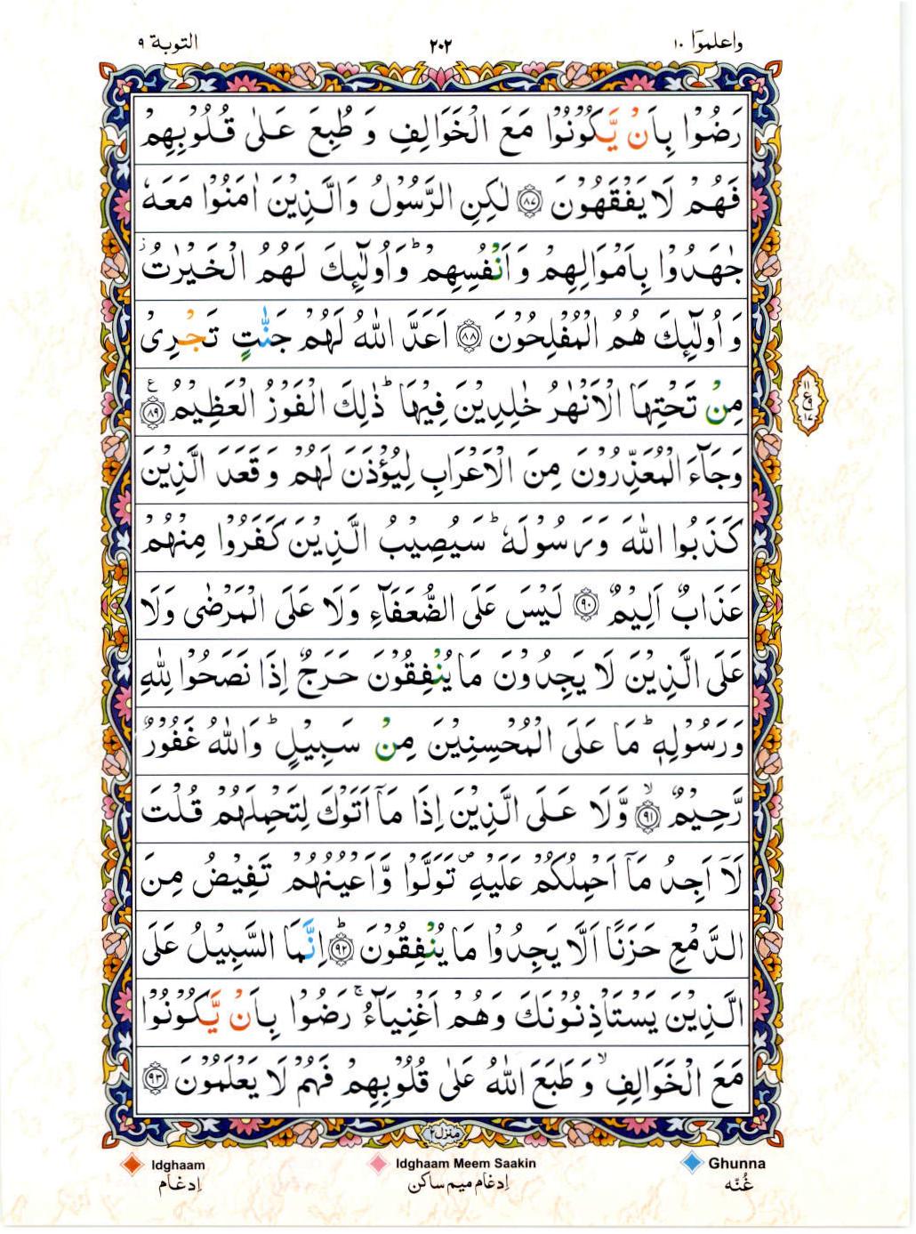 Reading Al Quran 15 Lines Part / Chapter / Siparah 10 Page 202