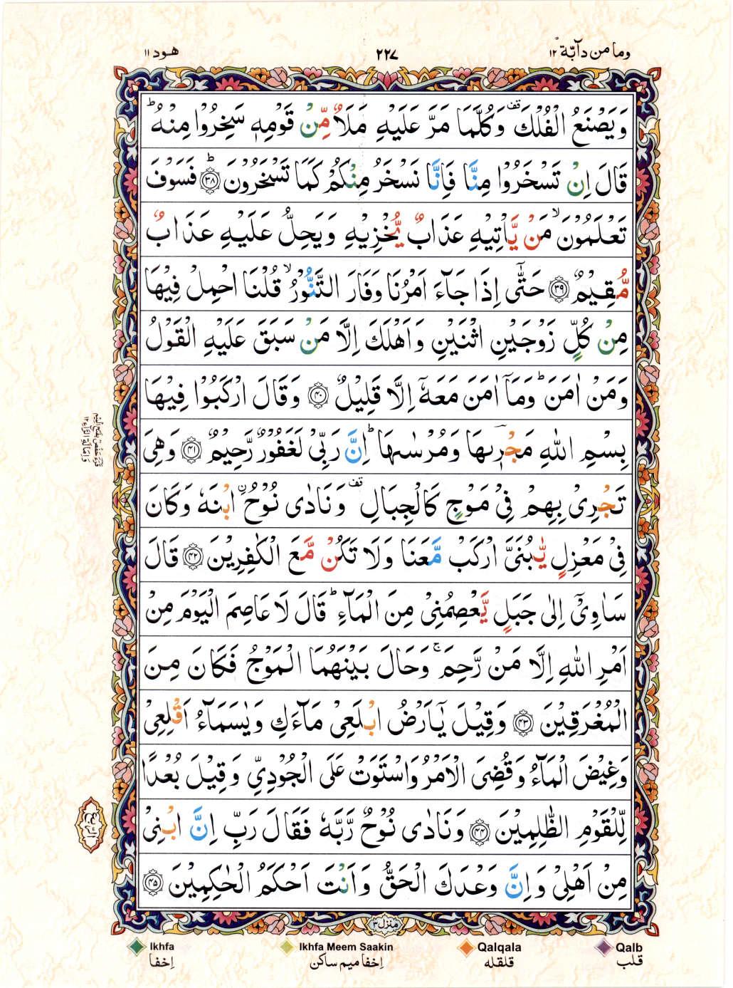 Reading Al Quran 15 Lines Part / Chapter / Siparah 12 Page 227