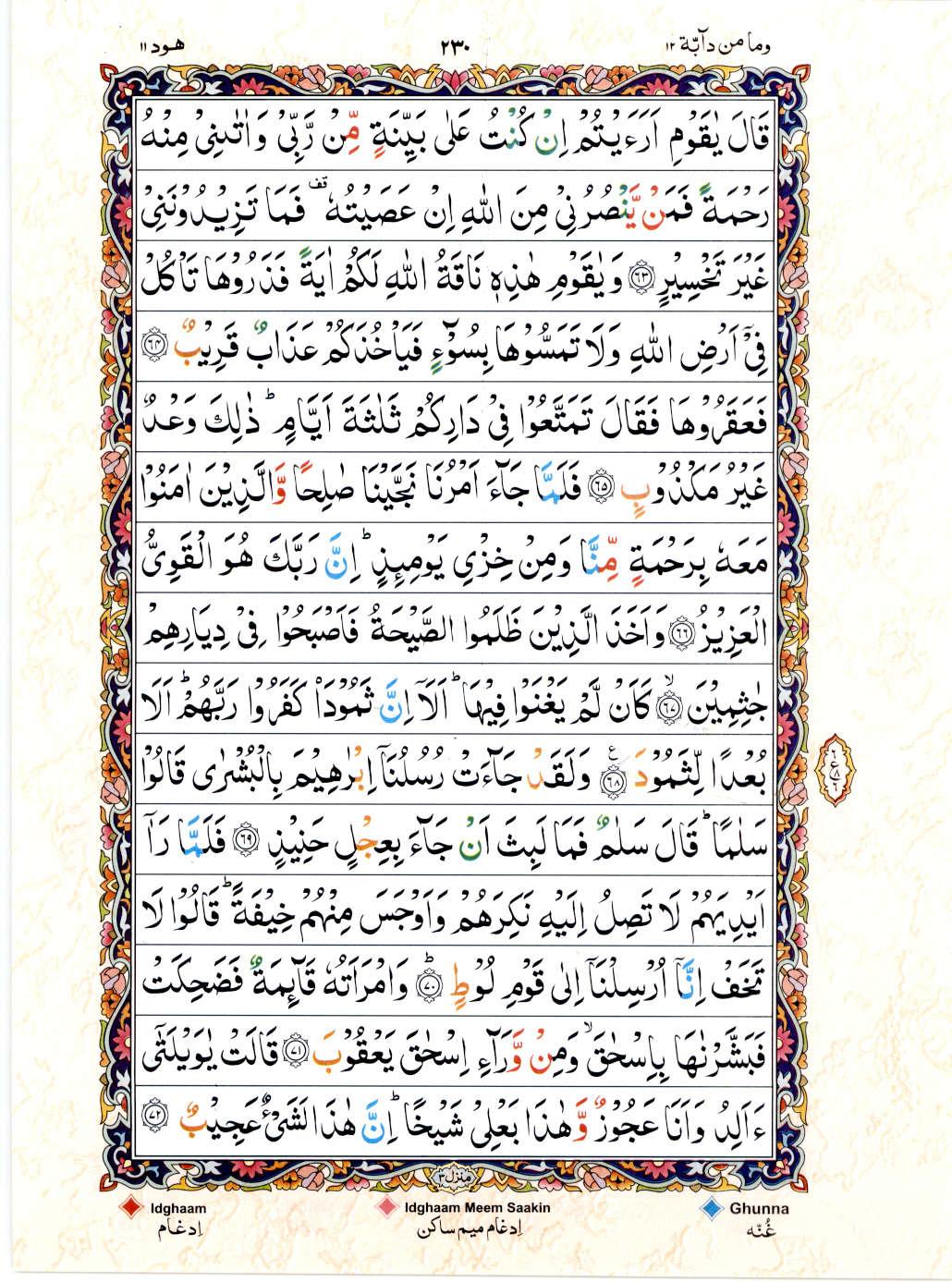 Reading Al Quran 15 Lines Part / Chapter / Siparah 12 Page 230