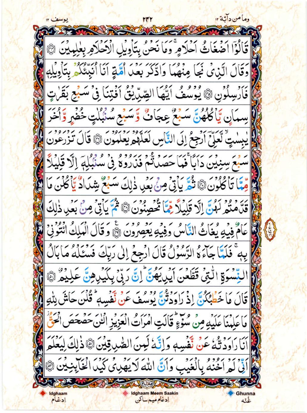 Reading Al Quran 15 Lines Part / Chapter / Siparah 12 Page 242