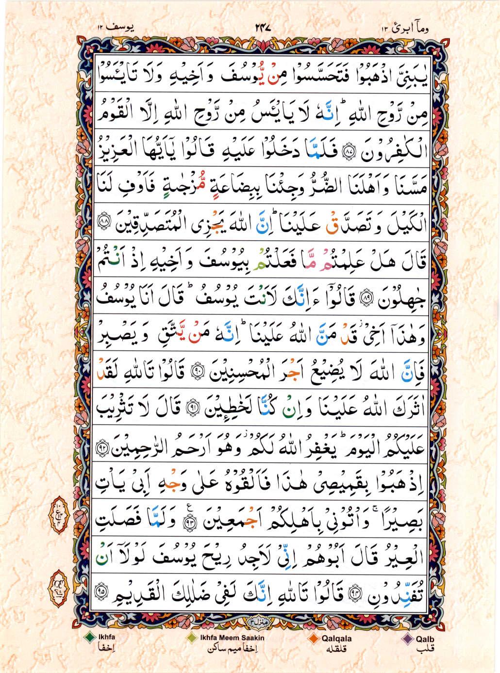 Reading Al Quran 15 Lines Part / Chapter / Siparah 13 Page 247