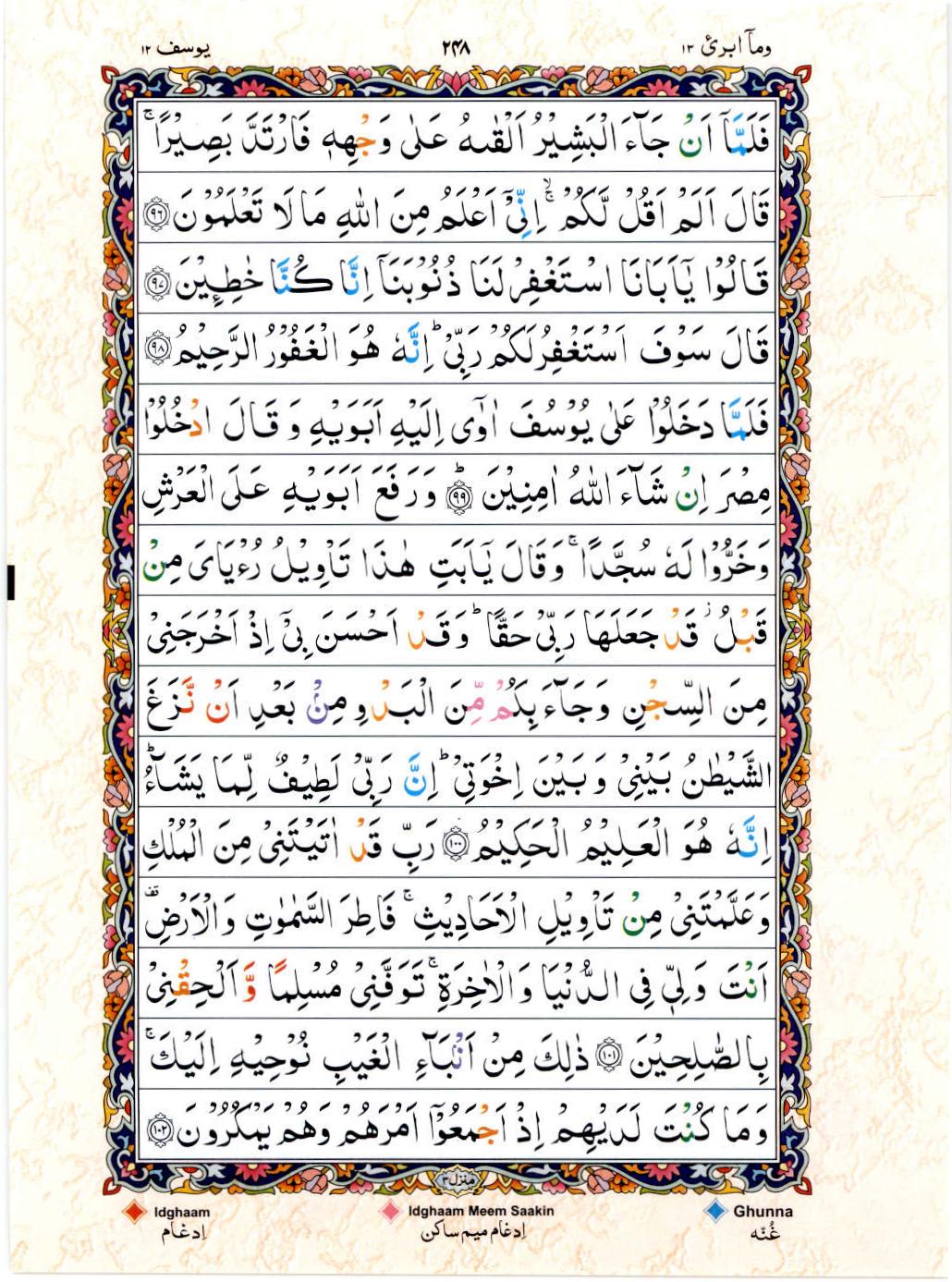 Reading Al Quran 15 Lines Part / Chapter / Siparah 13 Page 248