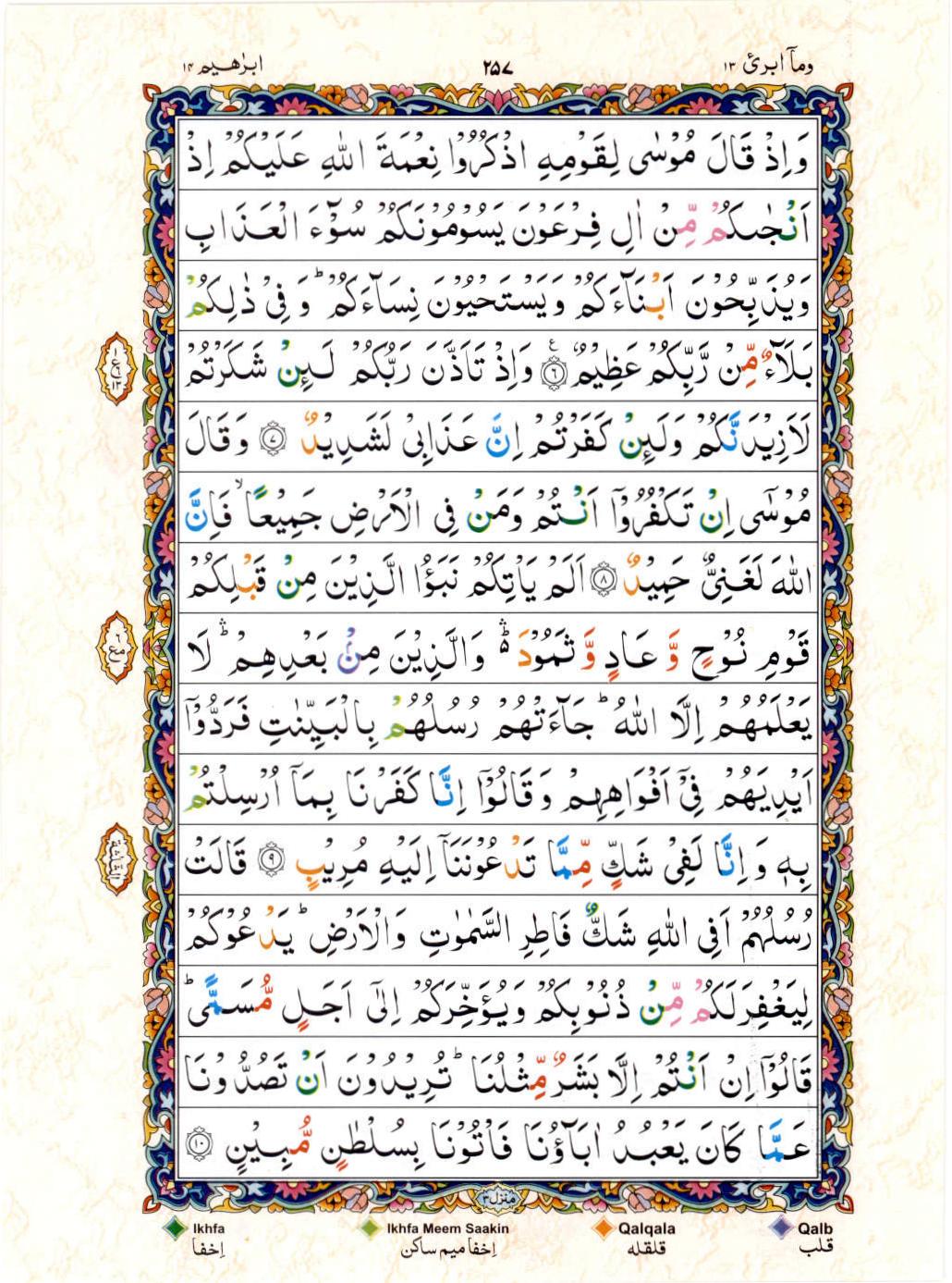 Reading Al Quran 15 Lines Part / Chapter / Siparah 13 Page 257