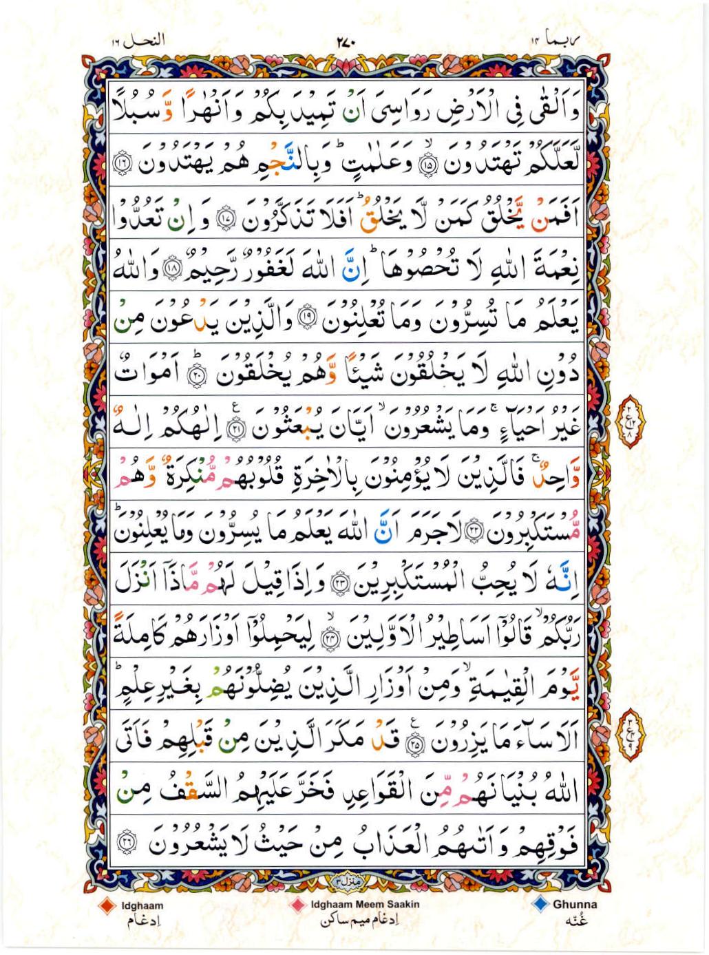 Reading Al Quran 15 Lines Part / Chapter / Siparah 14 Page 270