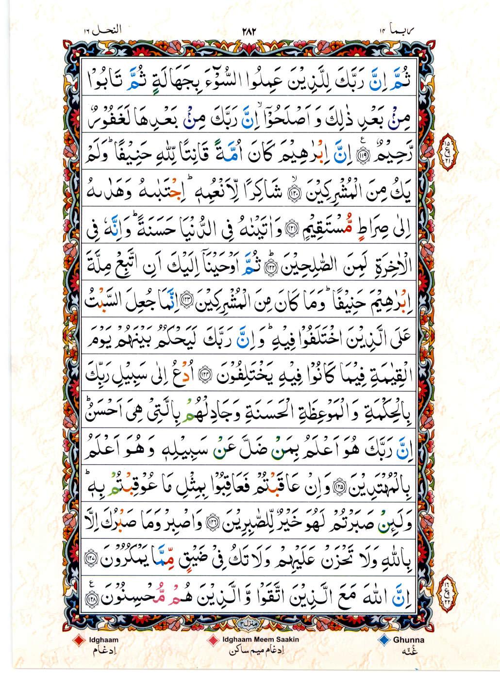 Reading Al Quran 15 Lines Part / Chapter / Siparah 14 Page 282