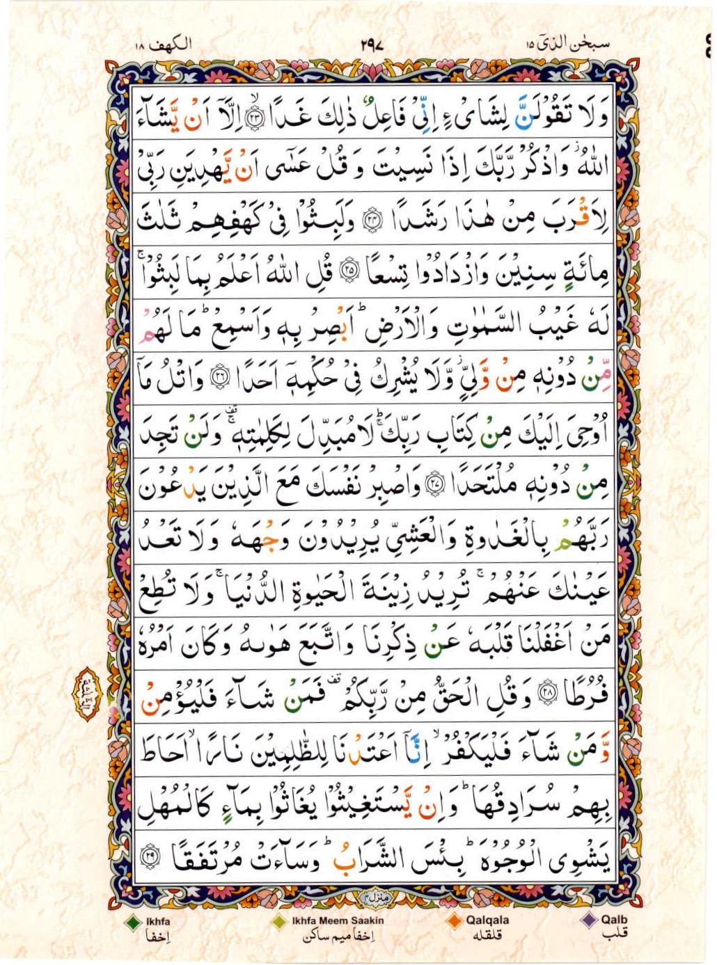 Reading Al Quran 15 Lines Part / Chapter / Siparah 15 Page 297