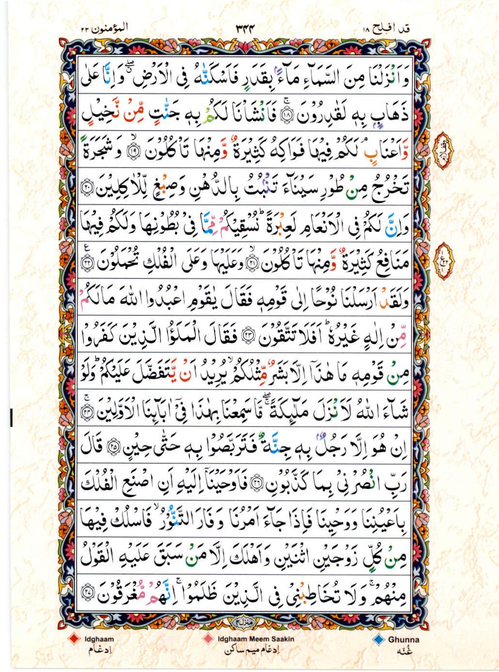 Reading Al Quran 15 Lines Part / Chapter / Siparah 18 Page 344