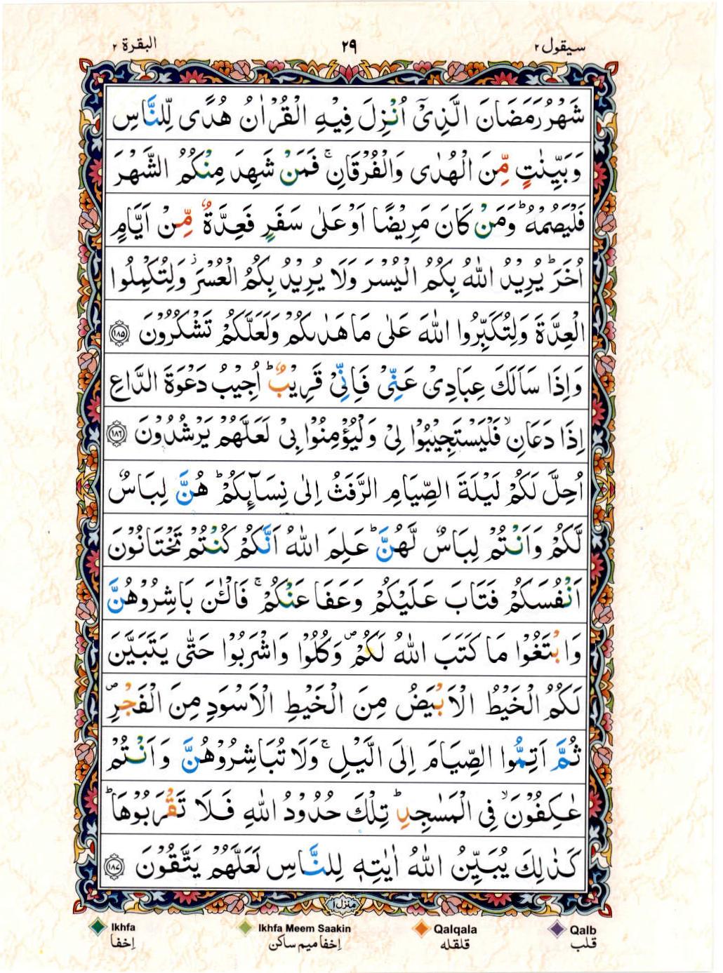 Reading Al Quran 15 Lines Part / Chapter / Siparah 2 Page 29