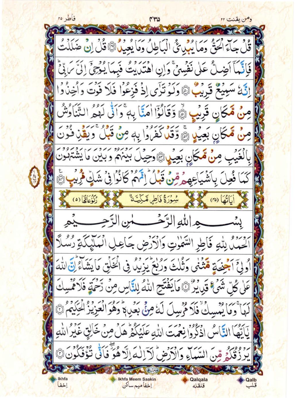 Reading Al Quran 15 Lines Part / Chapter / Siparah 22 Page 435