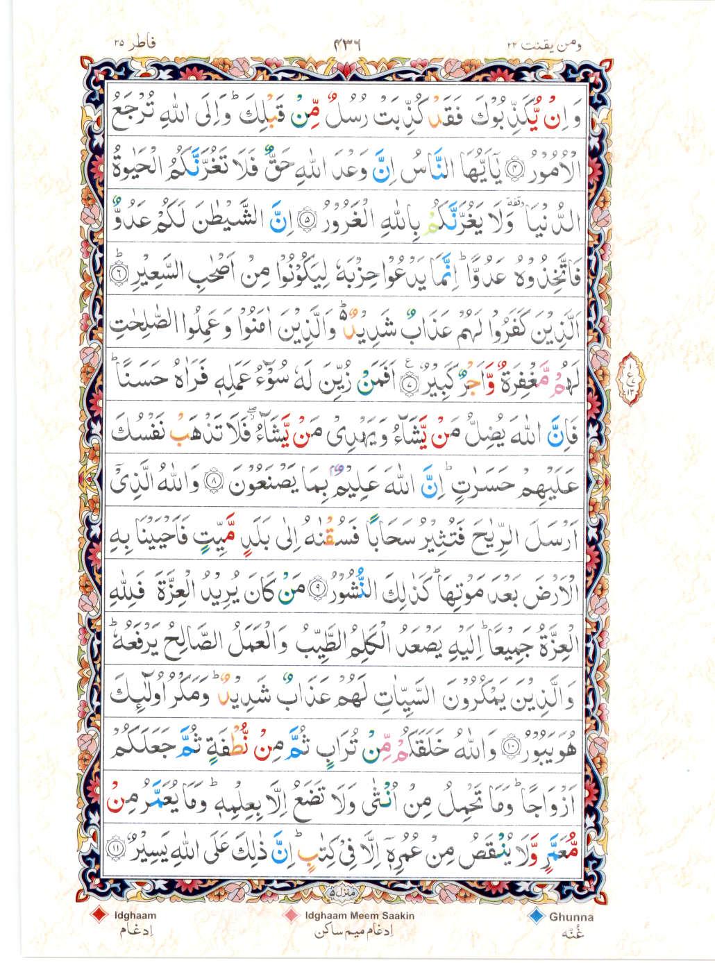 Reading Al Quran 15 Lines Part / Chapter / Siparah 22 Page 436