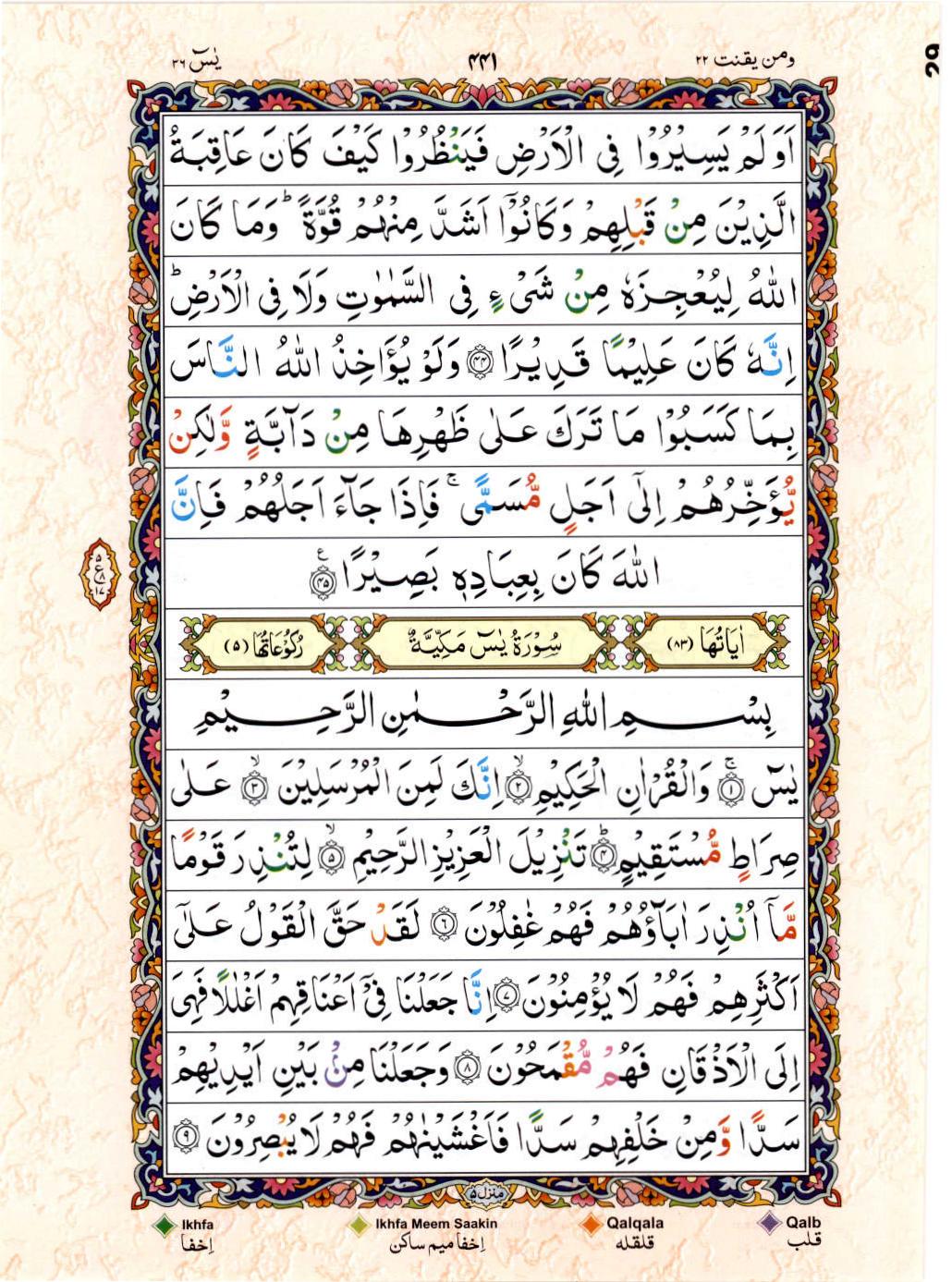 Reading Al Quran 15 Lines Part / Chapter / Siparah 22 Page 441