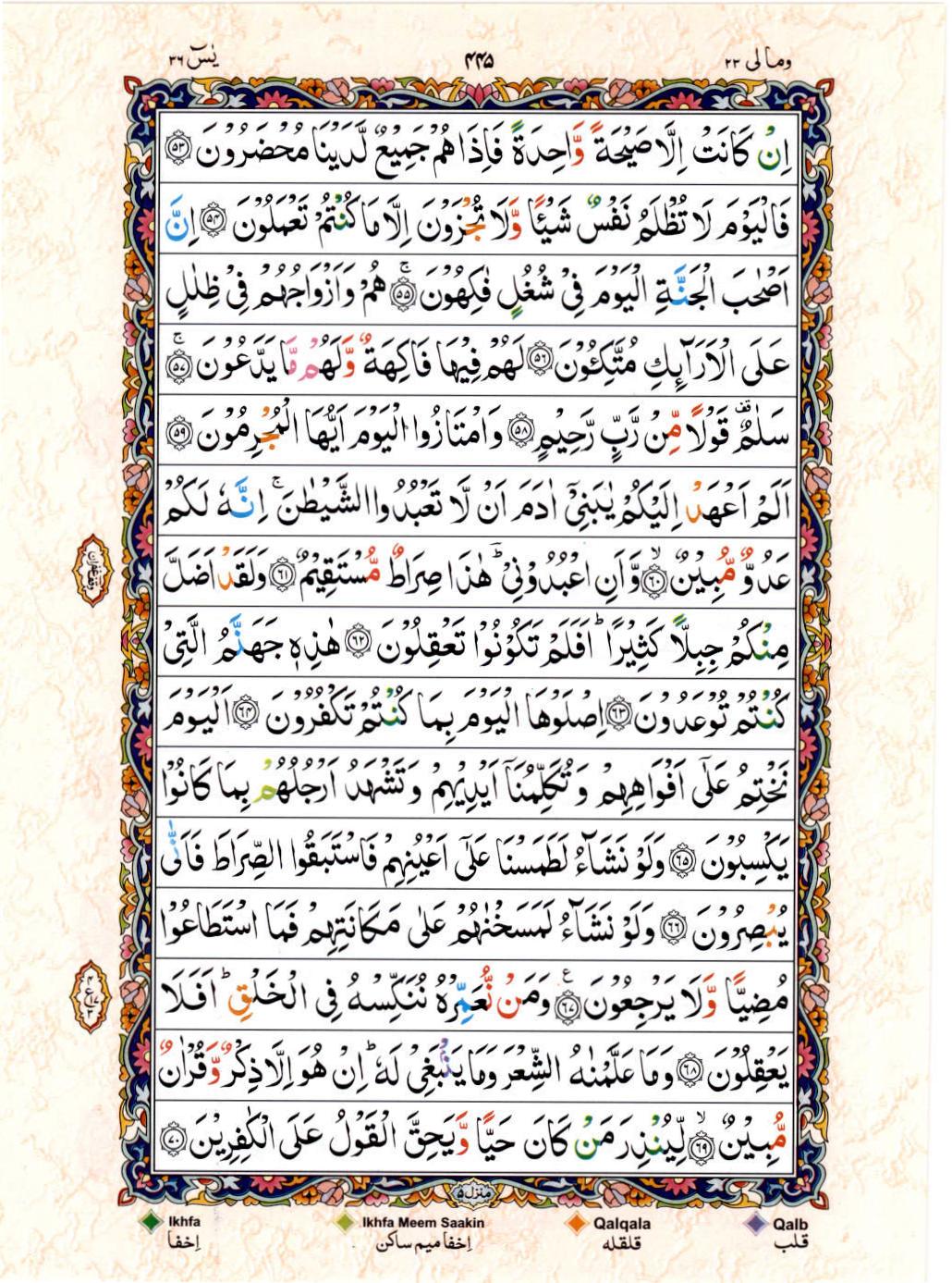 Reading Al Quran 15 Lines Part / Chapter / Siparah 23 Page 445