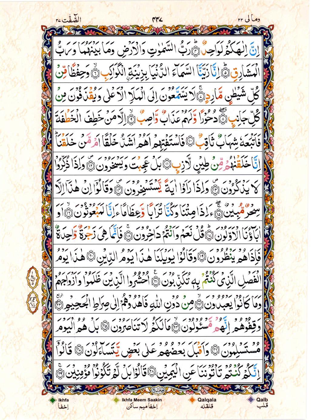 Reading Al Quran 15 Lines Part / Chapter / Siparah 23 Page 447