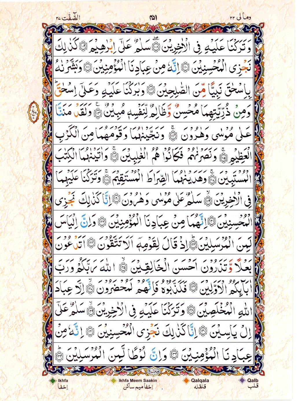 Reading Al Quran 15 Lines Part / Chapter / Siparah 23 Page 451
