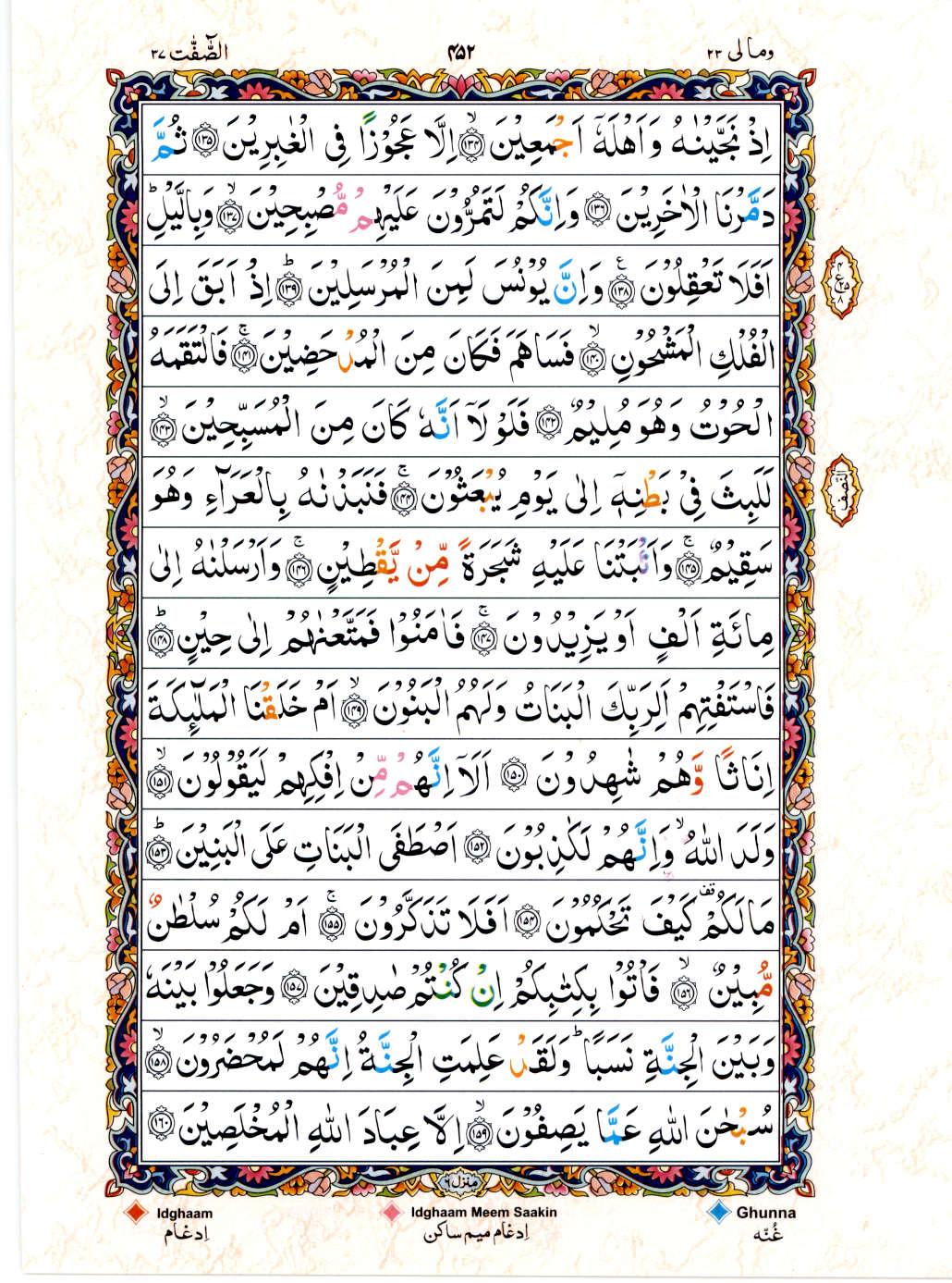 Reading Al Quran 15 Lines Part / Chapter / Siparah 23 Page 452