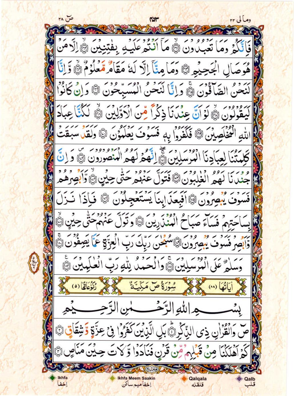 Reading Al Quran 15 Lines Part / Chapter / Siparah 23 Page 453