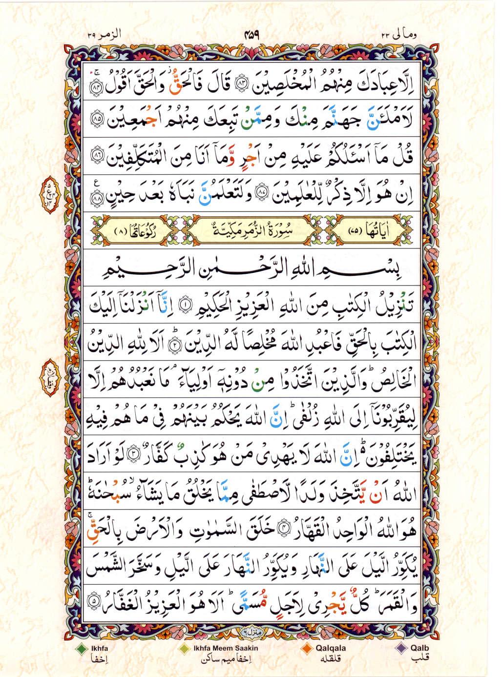 Reading Al Quran 15 Lines Part / Chapter / Siparah 23 Page 459