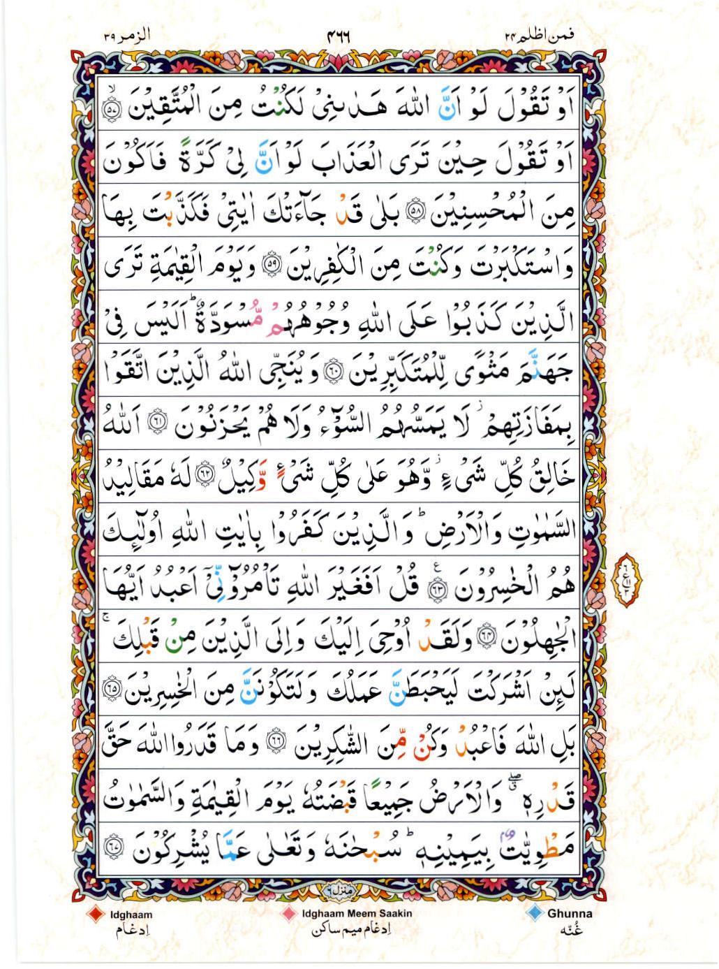 Reading Al Quran 15 Lines Part / Chapter / Siparah 24 Page 466