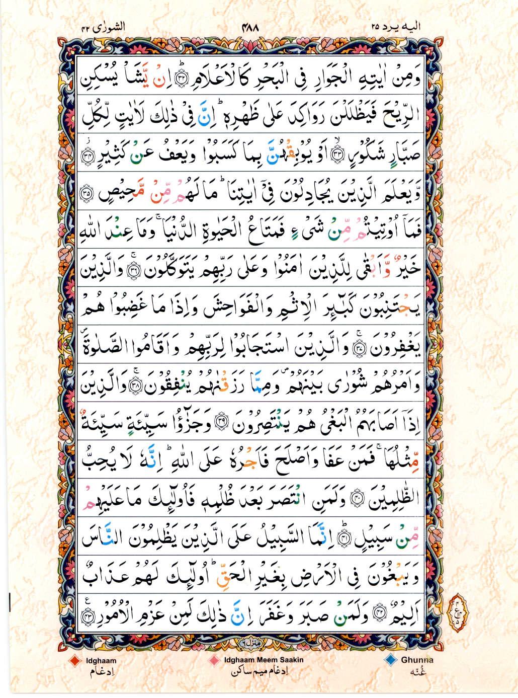 Reading Al Quran 15 Lines Part / Chapter / Siparah 25 Page 488
