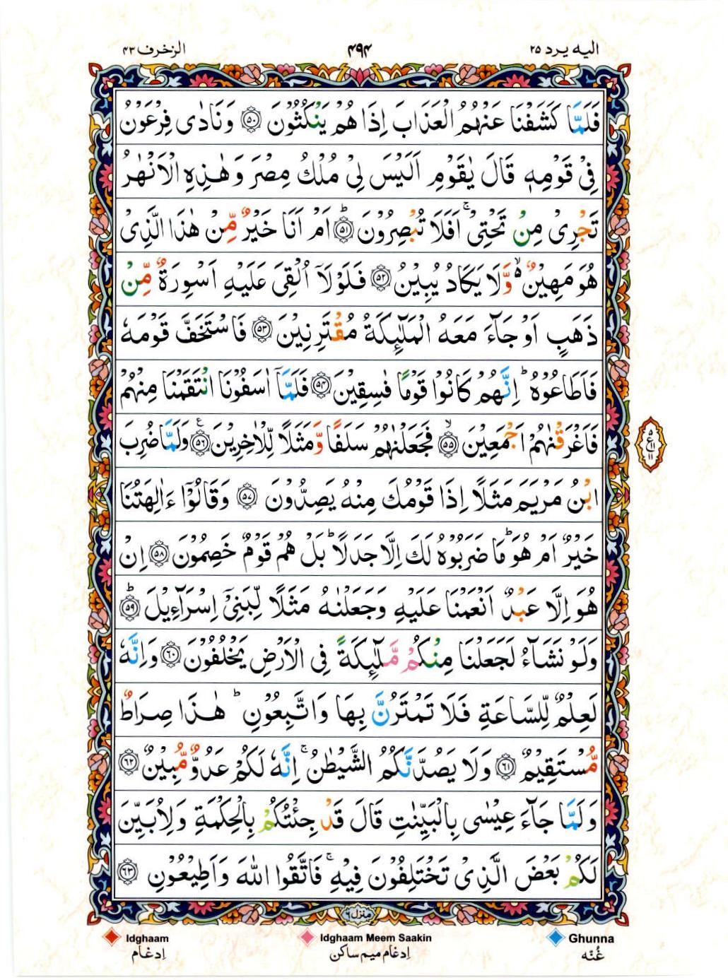Reading Al Quran 15 Lines Part / Chapter / Siparah 25 Page 494