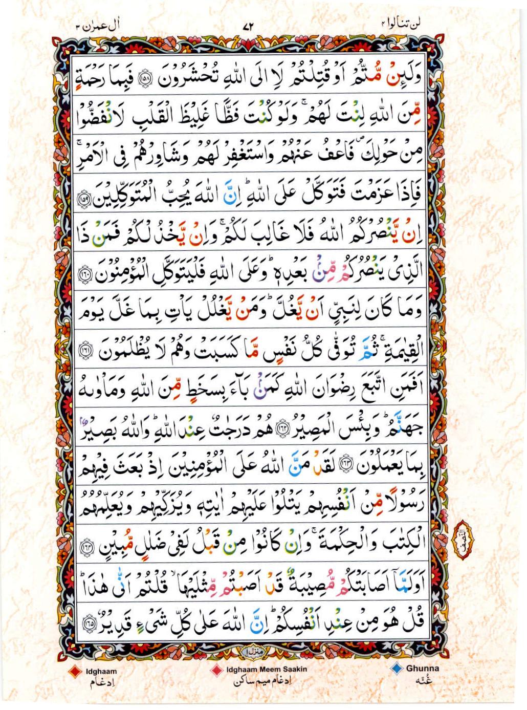 Reading Al Quran 15 Lines Part / Chapter / Siparah 4 Page 72