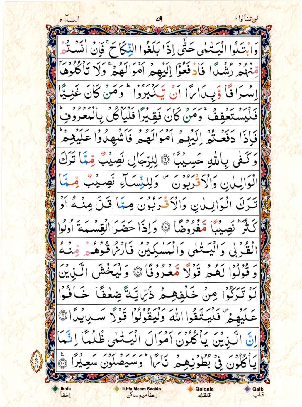 Reading Al Quran 15 Lines Part / Chapter / Siparah 4 Page 79