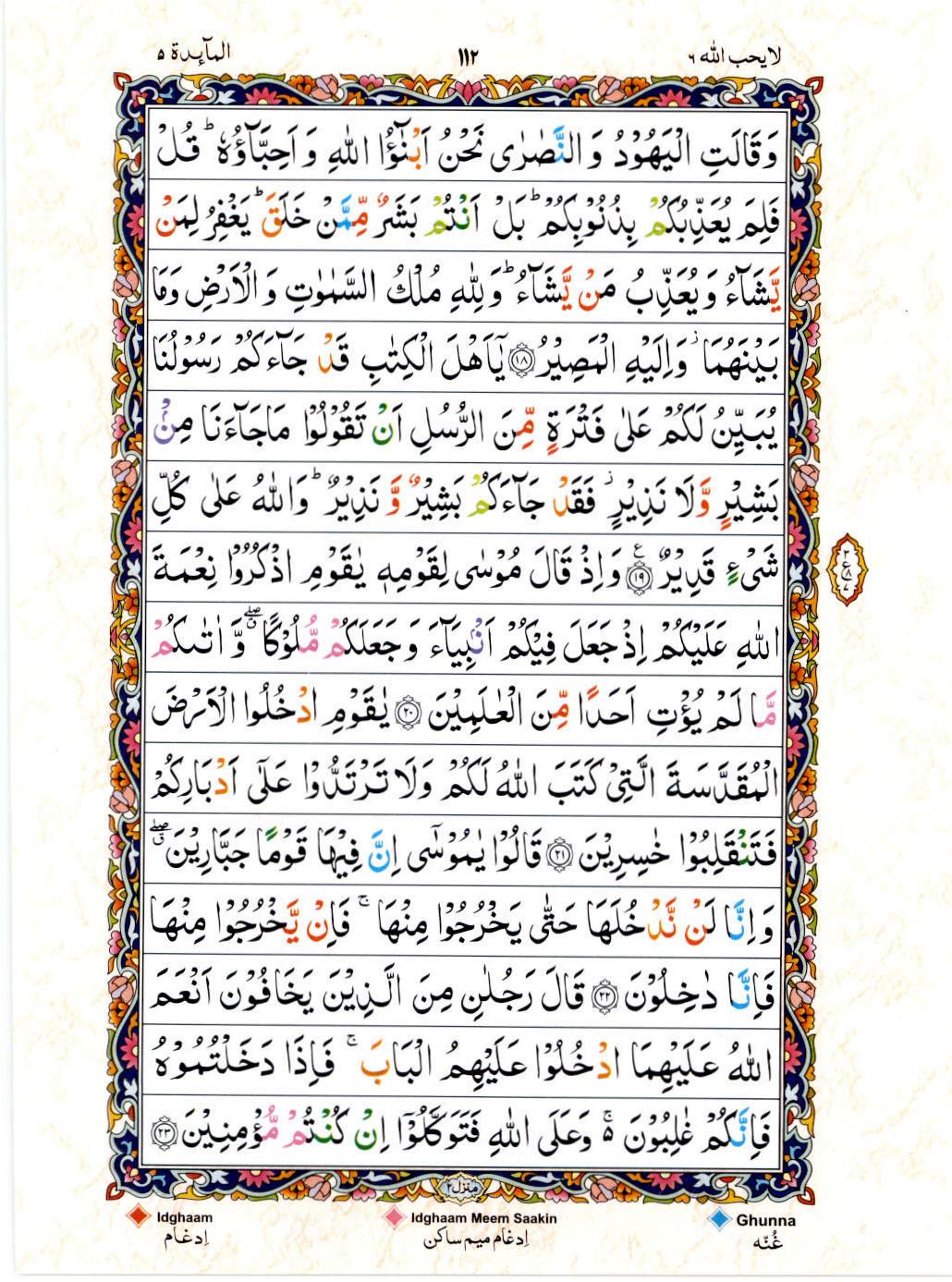 Reading Al Quran 15 Lines Part / Chapter / Siparah 6 Page 112