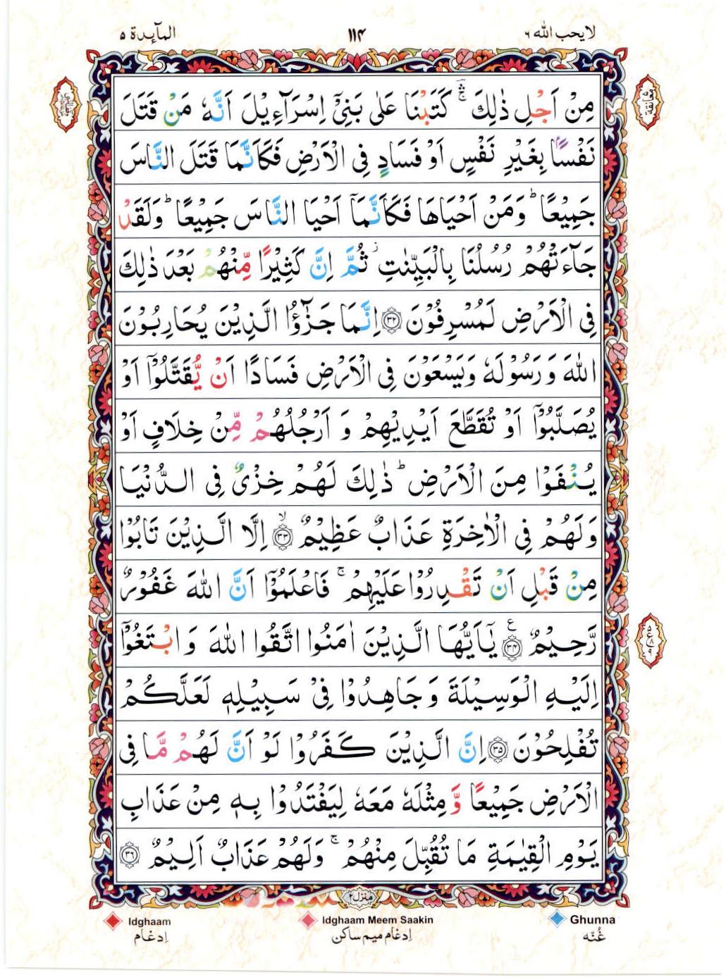 Reading Al Quran 15 Lines Part / Chapter / Siparah 6 Page 114