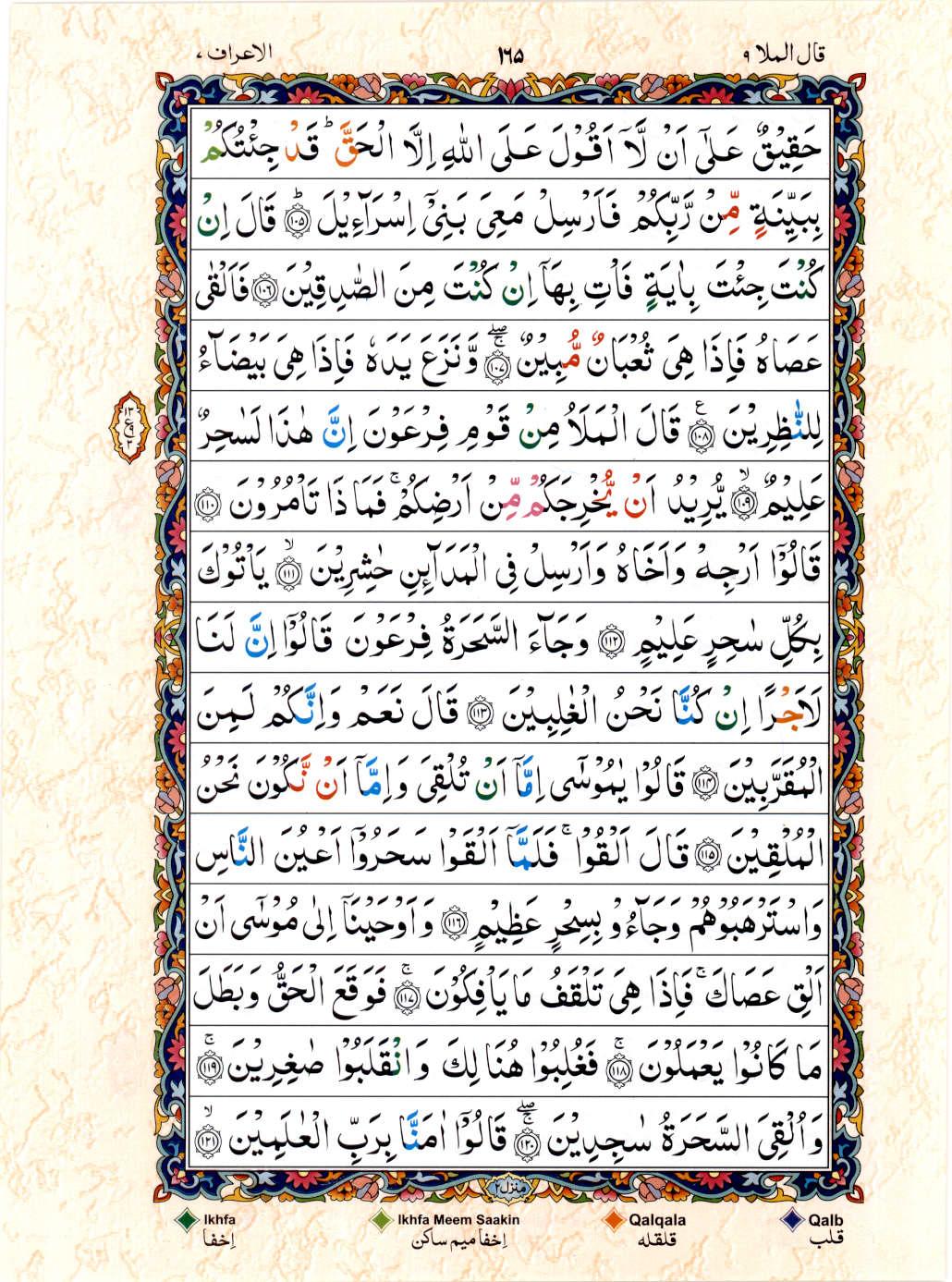 Reading Al Quran 15 Lines Part / Chapter / Siparah 9 Page 165