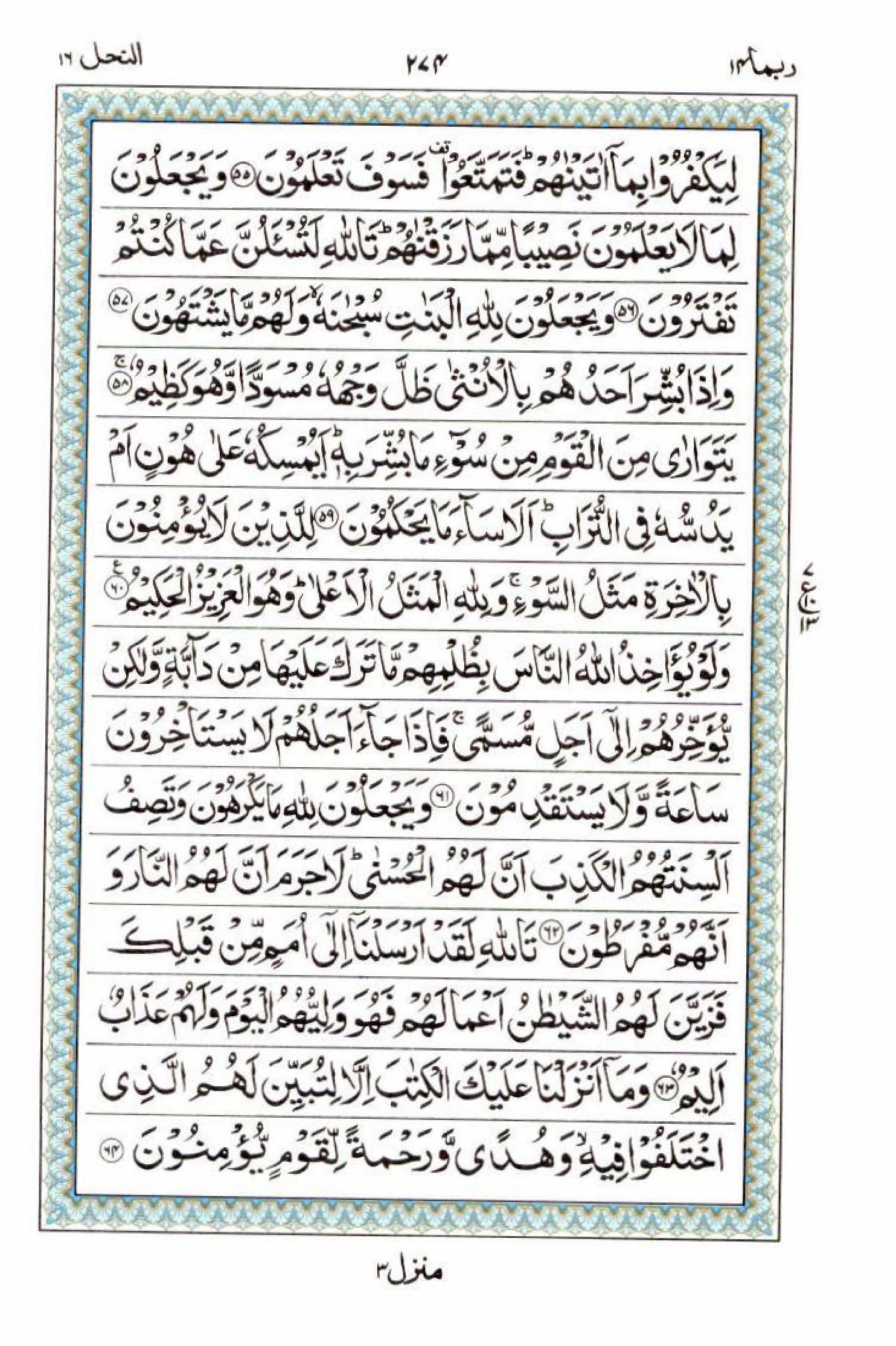 Reading Al Quran 15 Lines Part / Chapter / Siparah 14 Page 274