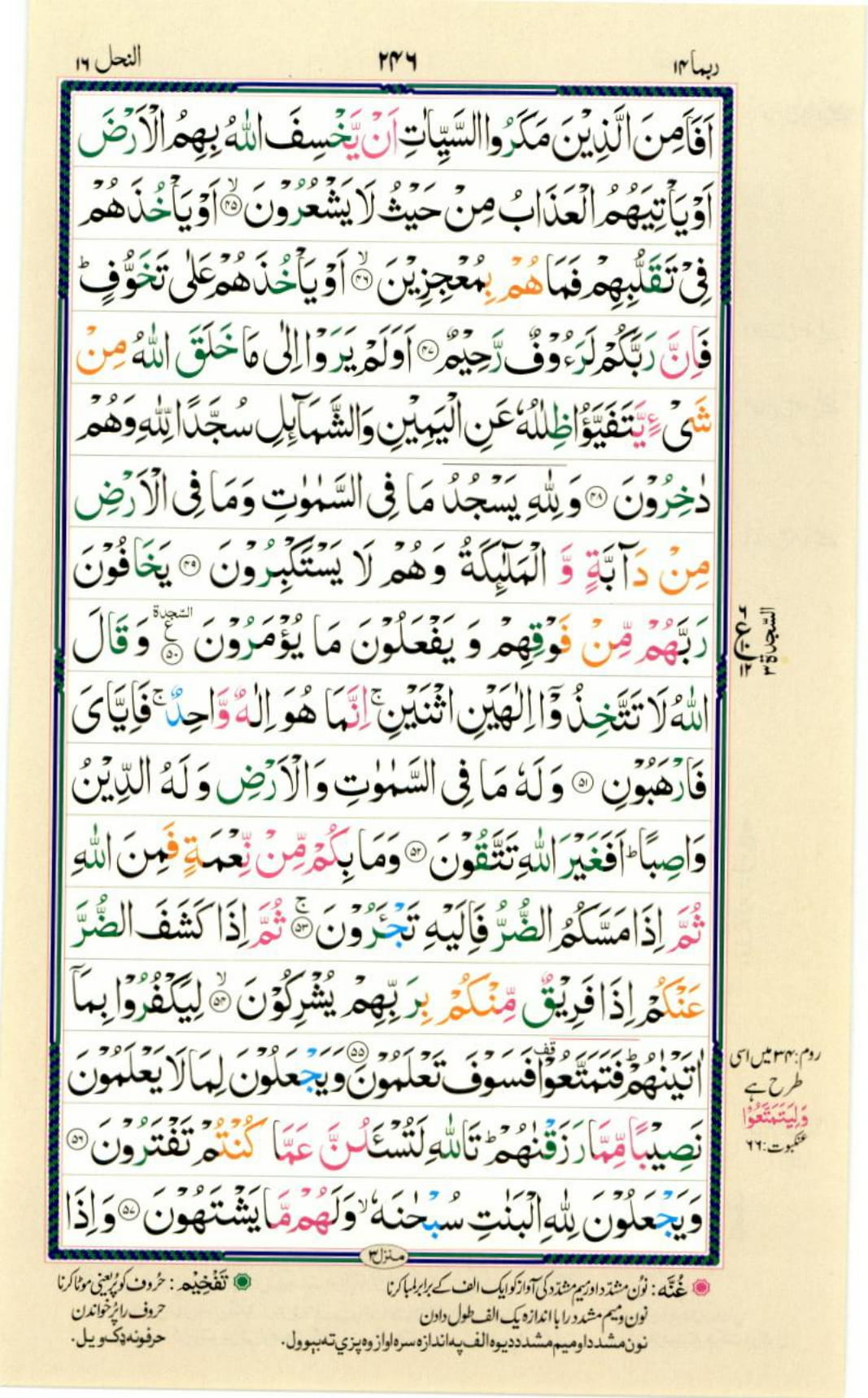 Reading Al Quran Part / Chapter / Siparah 14 Page 246
