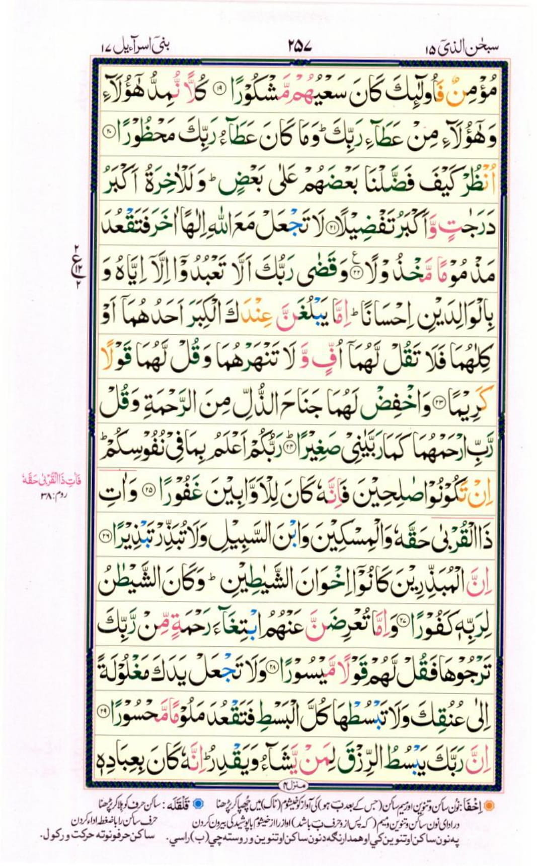 Reading Al Quran Part / Chapter / Siparah 15 Page 257