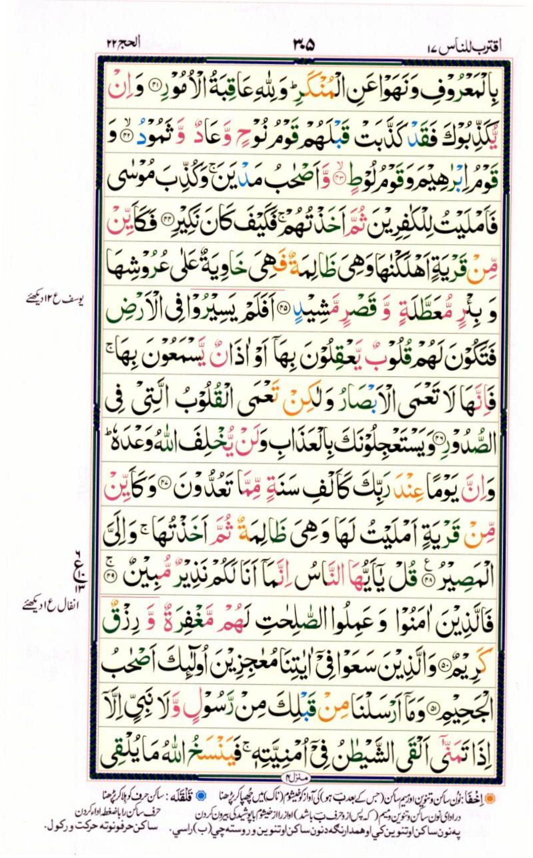 Reading Al Quran Part / Chapter / Siparah 17 Page 305