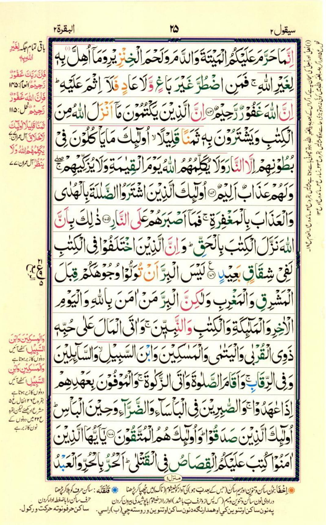 Reading Al Quran Part / Chapter / Siparah 2 Page 25