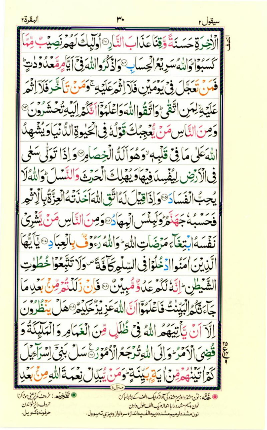 Reading Al Quran Part / Chapter / Siparah 2 Page 30
