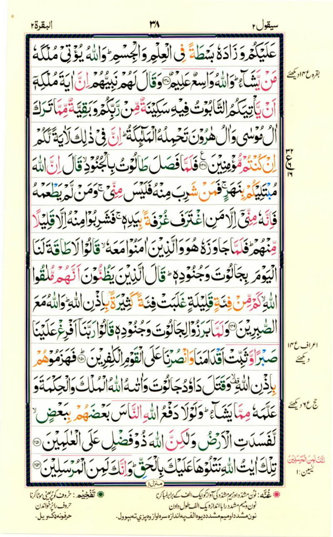 Reading Al Quran Part / Chapter / Siparah 2 Page 38