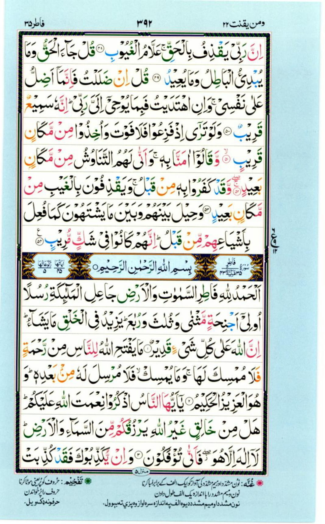 Reading Al Quran Part / Chapter / Siparah 22 Page 392