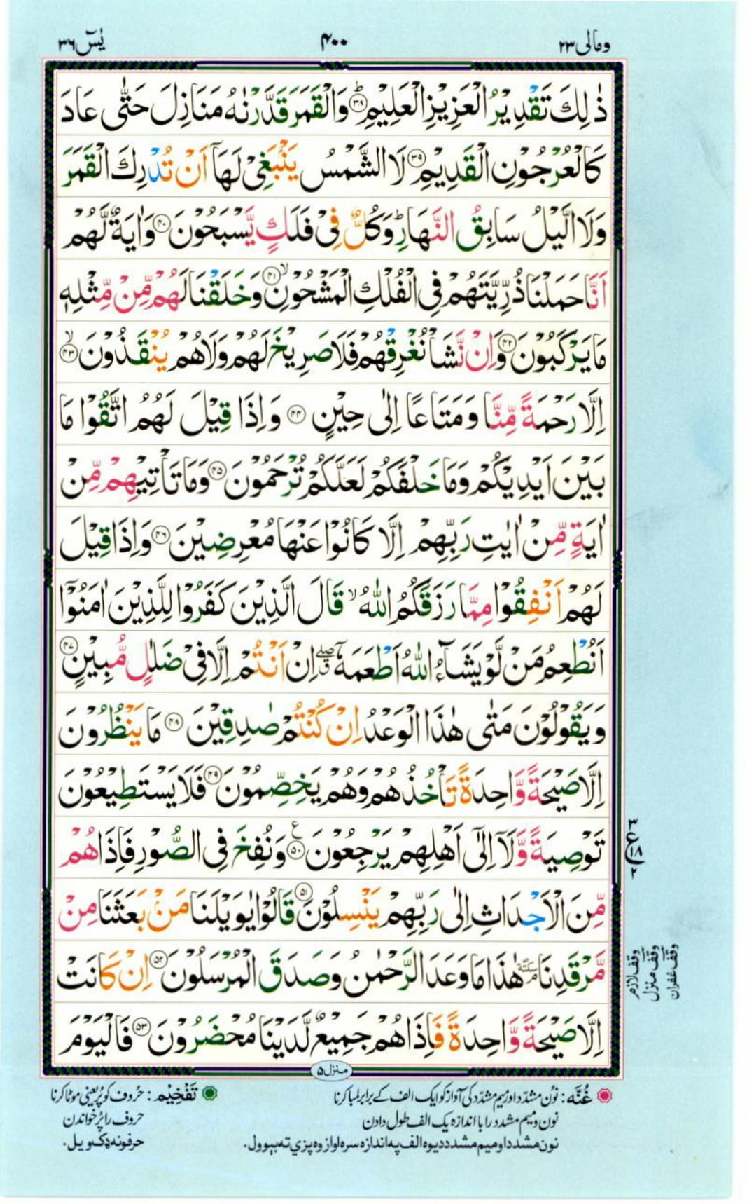 Reading Al Quran Part / Chapter / Siparah 23 Page 400