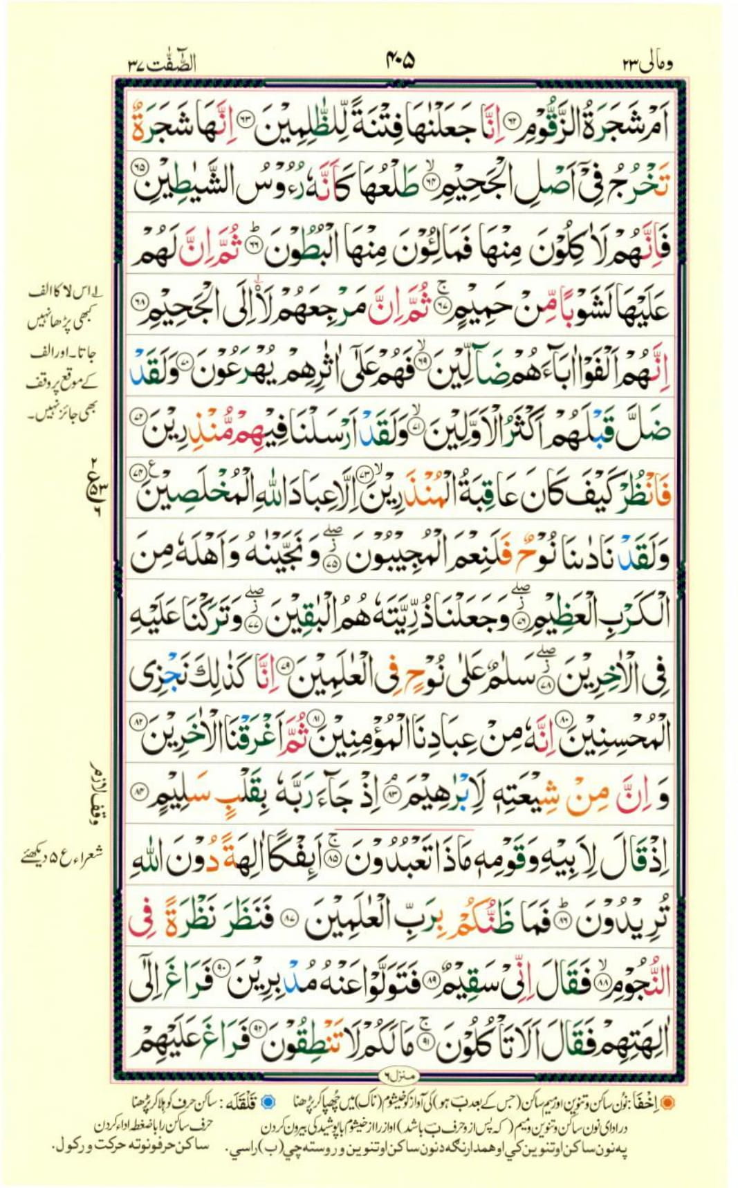 Reading Al Quran Part / Chapter / Siparah 23 Page 405