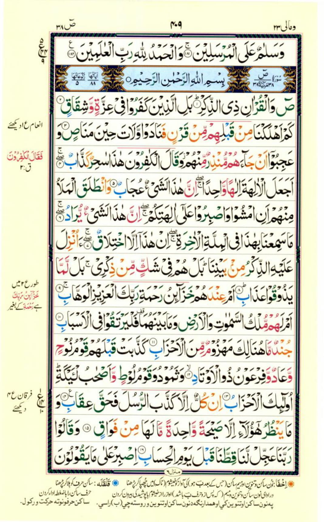 Reading Al Quran Part / Chapter / Siparah 23 Page 409