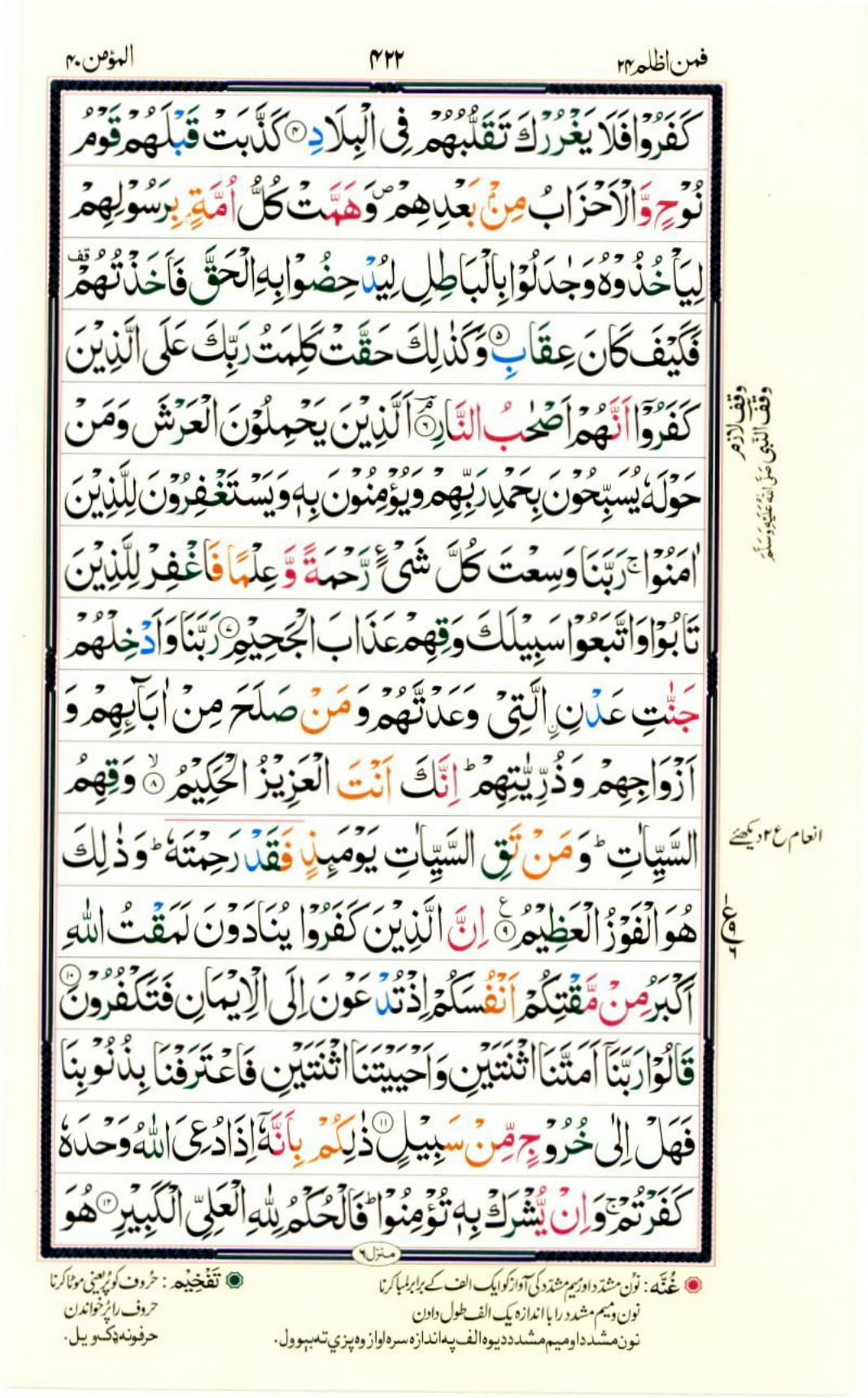 Reading Al Quran Part / Chapter / Siparah 24 Page 422