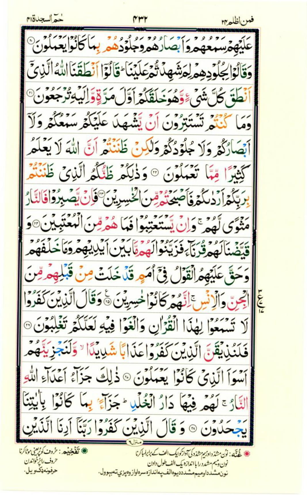 Reading Al Quran Part / Chapter / Siparah 24 Page 432