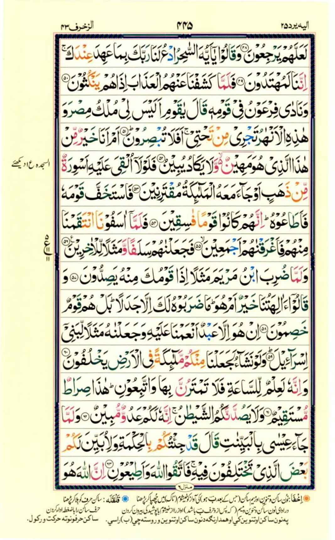 Reading Al Quran Part / Chapter / Siparah 25 Page 445