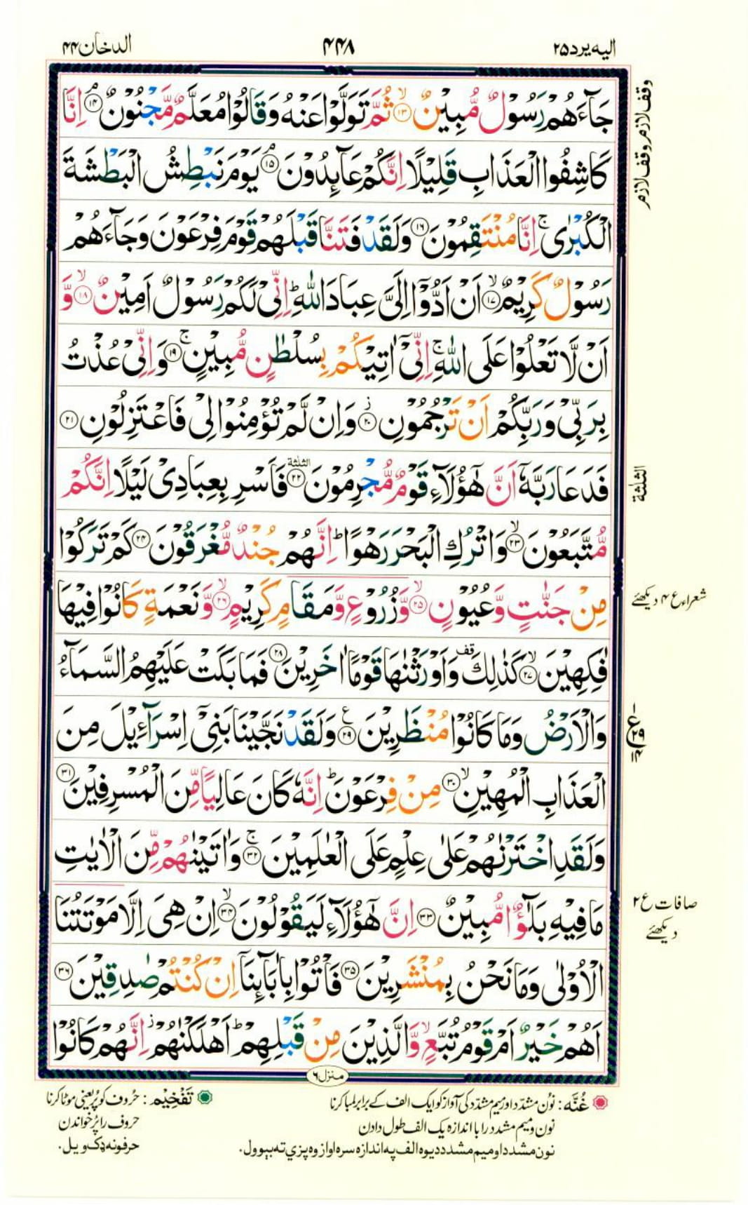 Reading Al Quran Part / Chapter / Siparah 25 Page 448