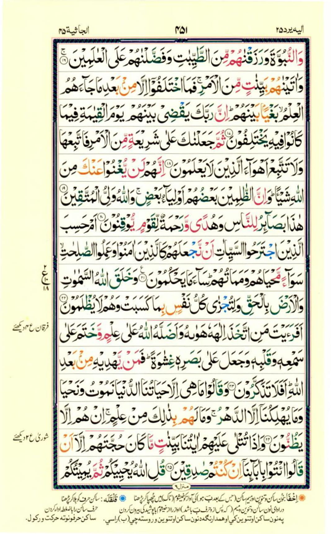 Reading Al Quran Part / Chapter / Siparah 25 Page 451