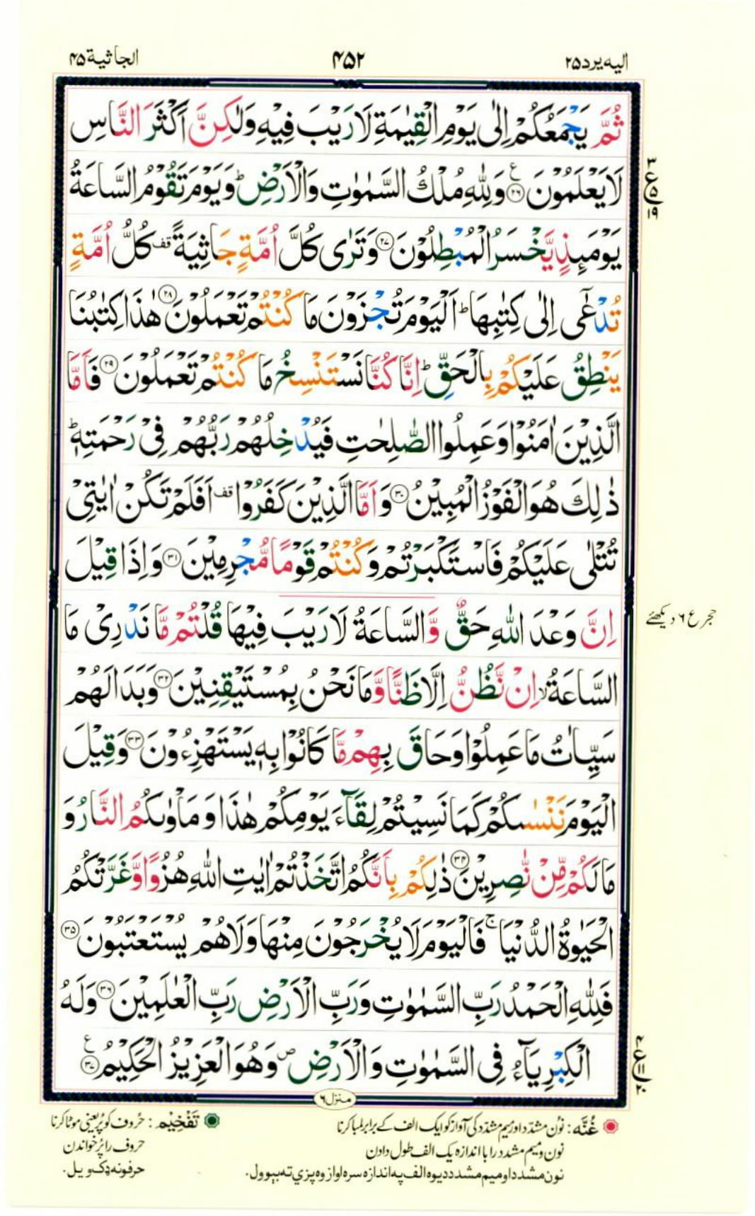Reading Al Quran Part / Chapter / Siparah 25 Page 452