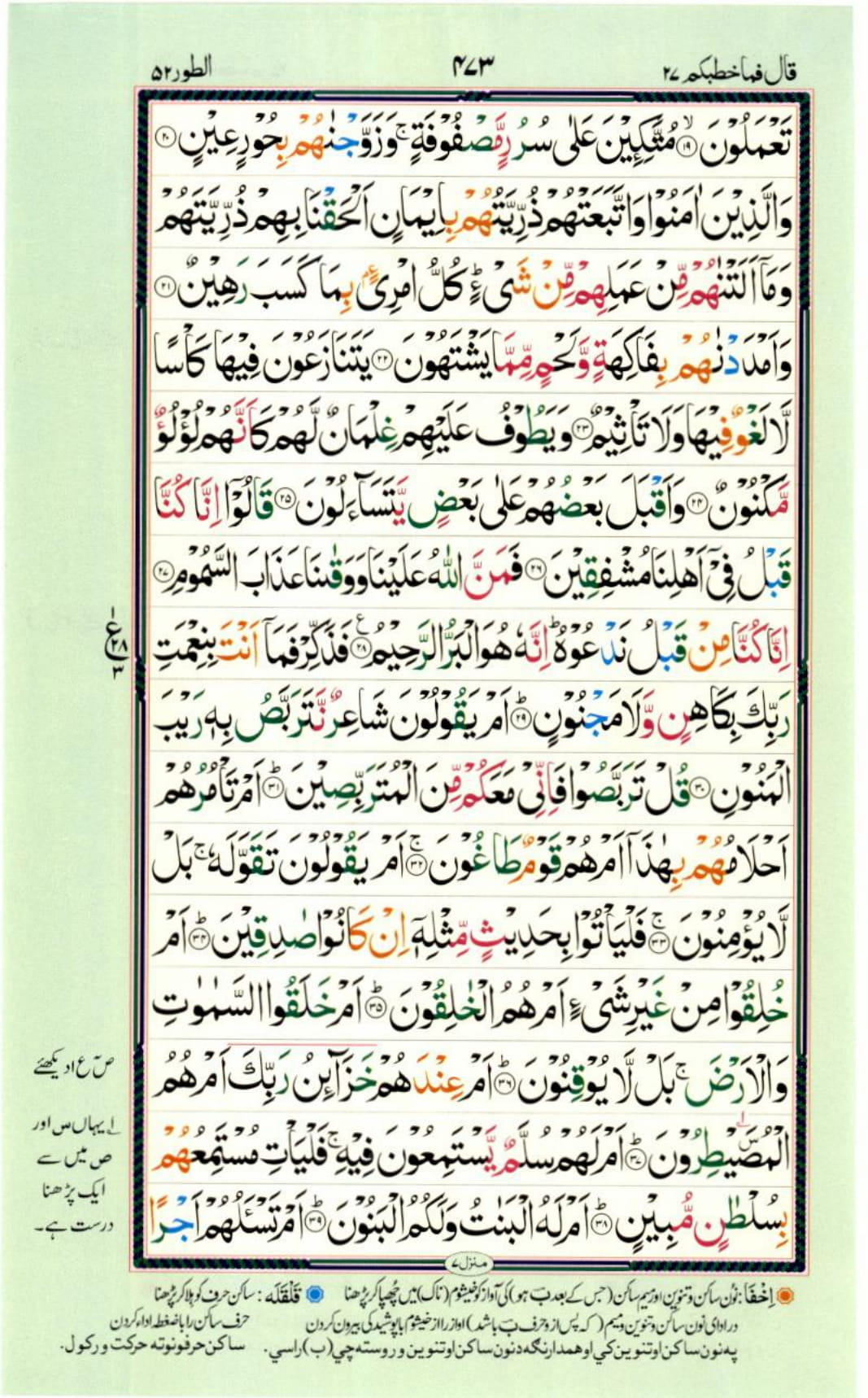 Reading Al Quran Part / Chapter / Siparah 27 Page 473