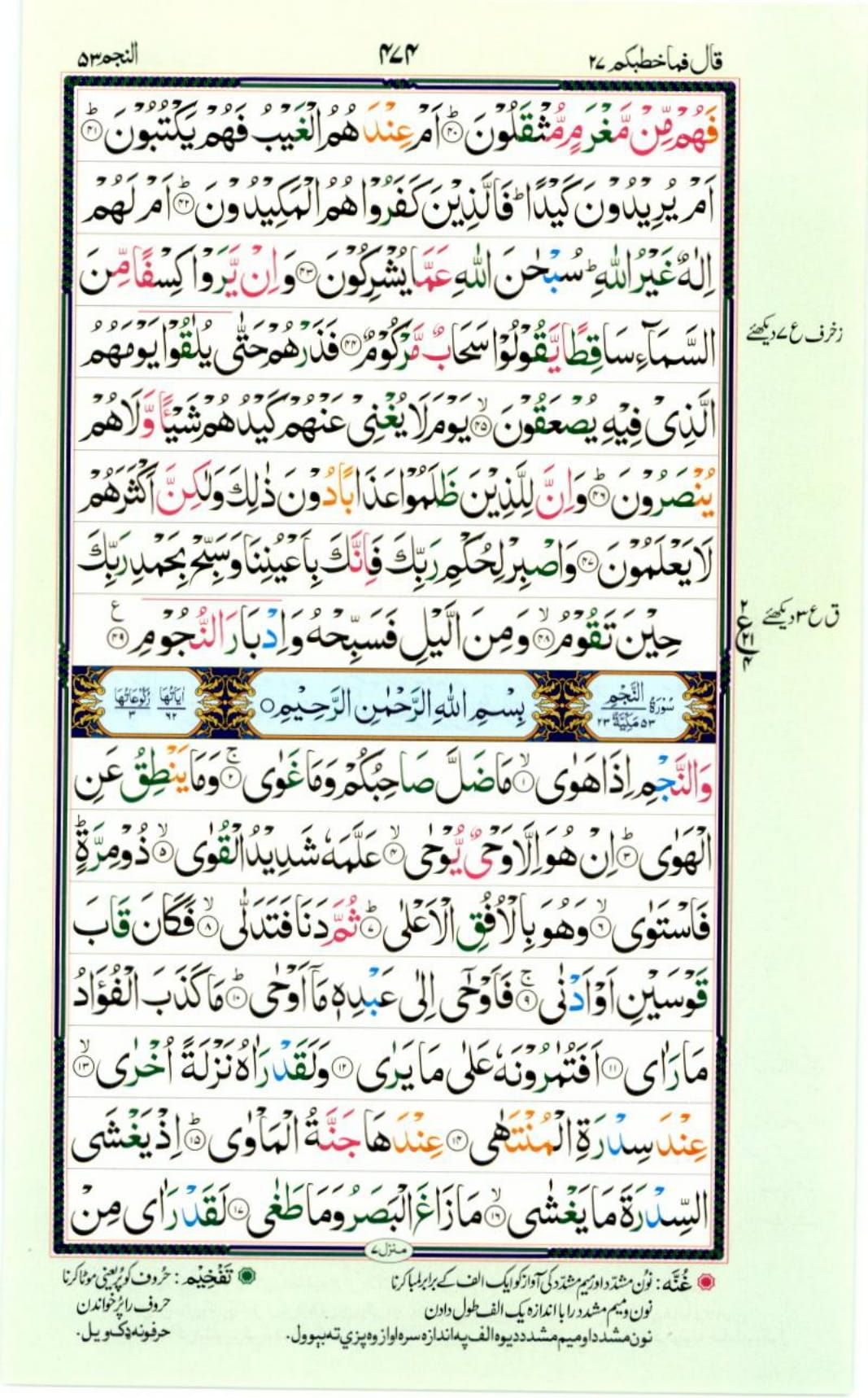 Reading Al Quran Part / Chapter / Siparah 27 Page 474