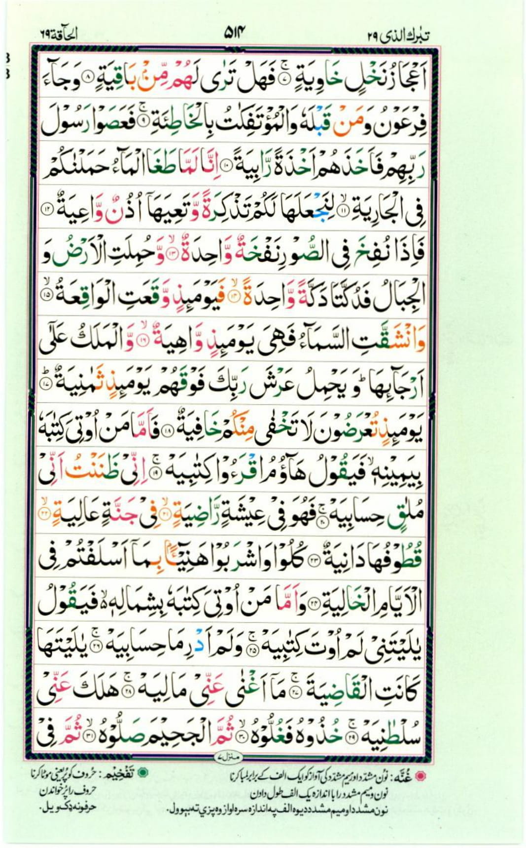 Reading Al Quran Part / Chapter / Siparah 29 Page 514
