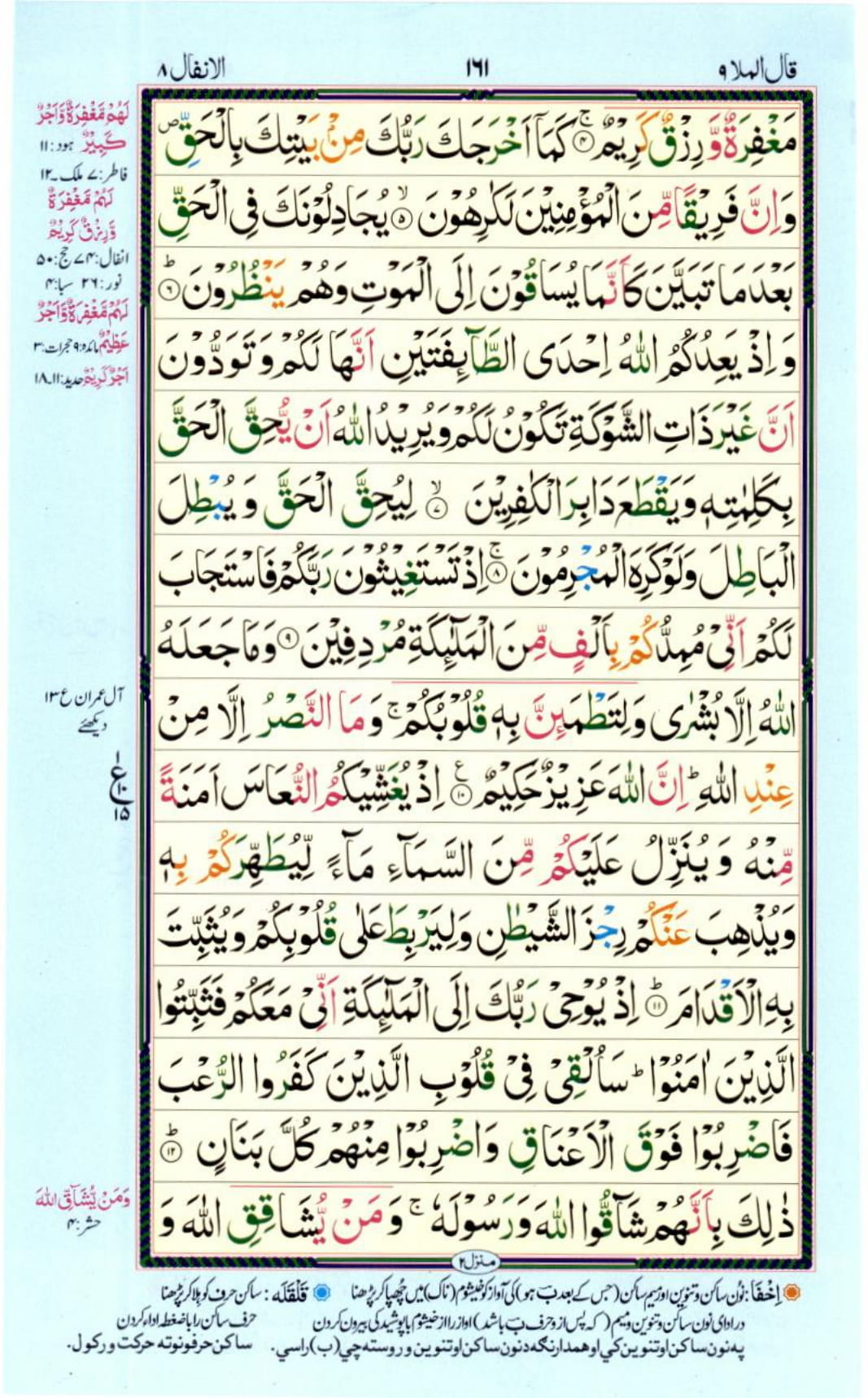 Reading Al Quran Part / Chapter / Siparah 9 Page 161